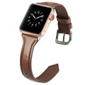 Apple Watch Series 7/SE/6/5/4/3/2/1 Schmales Lederband - 41mm/40mm/38mm - Kaffee