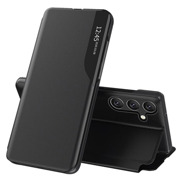 Samsung Galaxy S25 FE Smart Clear View Flip Hülle - Schwarz