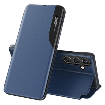 Samsung Galaxy S25 FE Smart Clear View Flip Hülle - Blau