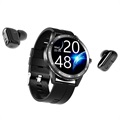 Smartwatch mit TWS Ohrhörer BTX6 - Bluetooth 5.0 - Schwarz
