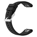 Garmin Fenix 5X/Fenix 3 HR/Quatix 3/D2 Soft Silikonarmband - Schwarz