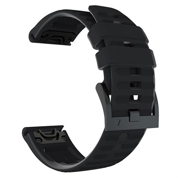 Garmin Fenix 7X/6X GPS/6X Pro Softes Silikonarmband - Schwarz