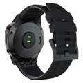 Garmin Fenix 7X/6X GPS/6X Pro Softes Silikonarmband - Schwarz