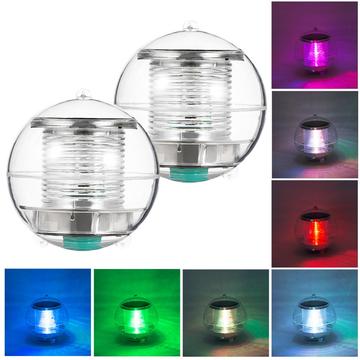 Schwimmende Solar-Kugel-LED-Leuchten - 2 Stk.