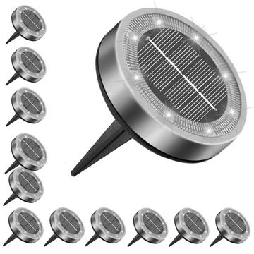 Solar-Bodenleuchten - 12 Stck. - Weißes Licht