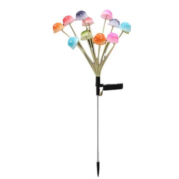 Solar-Pilz-Gartenleuchte - 12 LEDs - Farbenfroh