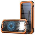 Solar Powerbank/Qi Ladegerät YD-888W - 10000mAh - Orange