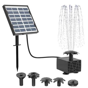 Solarbetriebener schwimmender Gartenbrunnen mit 55cm Sprühhöhe