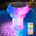 Solarbetriebene schwimmende Poolbeleuchtung mit Desinfektionsbox und RGB-LEDs