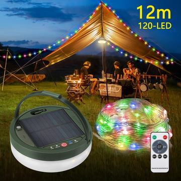 Solarbetriebene LED-Lichterkette - 12m - Farbenfroh