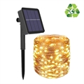 Wasserdichte IP67 Solarbetriebene LED-Lichterkette - 32m - Gelb