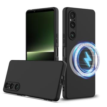 Sony Xperia 1 V Liquid Silikonhülle - MagSafe-kompatibel - Schwarz