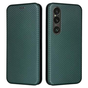 Sony Xperia 1 VI Flip Hülle - Karbonfaser