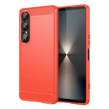 Sony Xperia 1 VII Gebürstete TPU Hülle - Karbonfaser