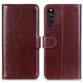 Sony Xperia 10 III, Xperia 10 III Lite Wallet Schutzhülle mit Stand-Funktion - Braun