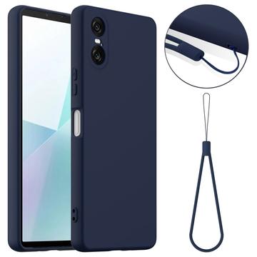 Sony Xperia 10 VI Liquid Silikonhülle - MagSafe-kompatibel - Dunkel Blau