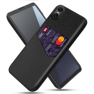Sony Xperia 10 VII KSQ Hülle mit Kartenhalter - Schwarz