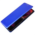 Sony Xperia 5 III Flip Hülle - Karbonfaser - Blau