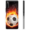 Sony Xperia L4 TPU Hülle - Fußball Flamme