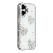 iPhone 17 Glitzernde Liebe und Perle Hybridhülle - Durchsichtig