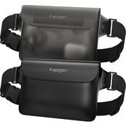 Spigen A620 Wasserdichte Gürteltasche mit verstellbarem Riemen - 2 Stk. - Schwarz / durchscheinendes Schwarz