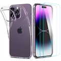 Baseus Super Ceramic Serie iPhone 14 Schutz-Set - Durchsichtig