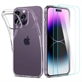Baseus Super Ceramic Serie iPhone 14 Schutz-Set - Durchsichtig