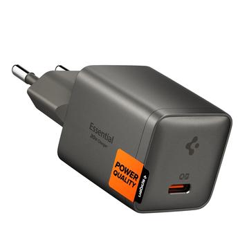 Spigen Essential EE301EU-GAN 30W GaN-USB-C-Schnellladegerät – Gunmetal
