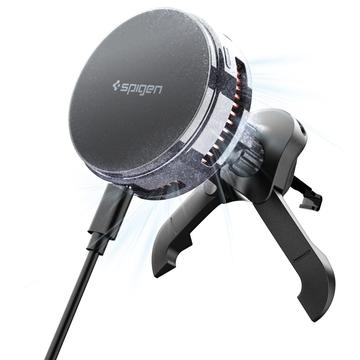 Spigen Essential EV25MFAQ Qi2.2 Peltier MagSafe Autohalterung / Ladegerät 25W - Schwarz