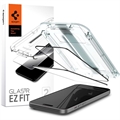 iPhone 15 Pro Max Spigen Glas.tR Ez Fit Full Cover Panzerglas - 9H - 2 Stk. - Schwarz Rand