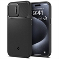 iPhone 15 Pro Spigen Optik Armor Mag Hülle - Schwarz