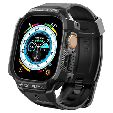 Spigen Rugged Armor Pro Samsung Galaxy Watch4 Classic TPU Hülle - 42mm - Anthrazit