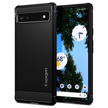 Spigen Rugged Armor Google Pixel 6a TPU Hülle - Schwarz