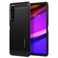 Spigen Rugged Armor Sony Xperia 1 IV TPU Hülle - Schwarz