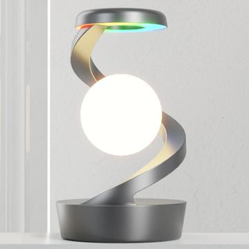 Spirale Levitation RGB-Nachtlicht mit drahtlosem Ladepad 15W - Schwarz