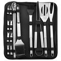 Edelstahl Grillbesteck mit Tragbarer Tasche - 20 Stk.