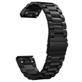 Garmin Fenix 5/Forerunner 935 Edelstahlarmband - 22mm - Schwarz