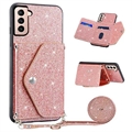 Stardust Samsung Galaxy S23 5G Cover mit Kartensteckplatz - Rosa