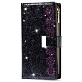 Starlight Serie Samsung Galaxy S22 5G Wallet Hülle - Schwarz