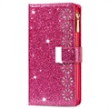 Starlight Serie Samsung Galaxy S22 5G Wallet Hülle - Hot Pink