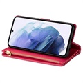 Starlight Serie Samsung Galaxy S22 5G Wallet Hülle - Hot Pink