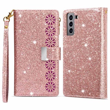 Starlight Serie Samsung Galaxy S22 5G Wallet Hülle - Roségold