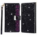 Starlight Serie Samsung Galaxy S22 Ultra 5G Wallet Hülle - Schwarz