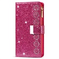 Starlight Serie Samsung Galaxy S22 Ultra 5G Wallet Hülle - Hot Pink