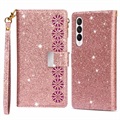 Starlight Serie Samsung Galaxy Z Fold4 5G Wallet Hülle - Roségold