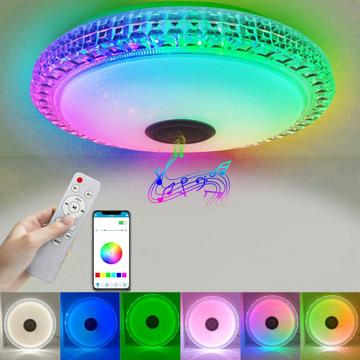 Sternenhimmel Smart LED-Deckenleuchte mit Bluetooth-Lautsprecher, Wecker - 36W/30cm