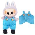 Gestreifter Bär Latzhose für Labubu Mini Figur 17cm - Blau