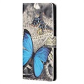 Style Serie Motorola Moto G31/G41 Wallet Hülle - Blau Schmetterling