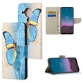Style Series Nokia 5.4 Schutzhülle mit Geldbörse - Blau Schmetterling
