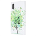 Style Series Samsung Galaxy Xcover 5 Schutzhülle mit Geldbörse - Blühender Baum / Grün